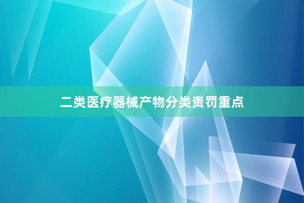 二类医疗器械产物分类责罚重点
