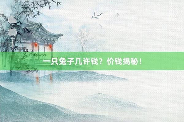 一只兔子几许钱？价钱揭秘！